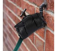 BAAQII Cubierta anticongelante de cuero impermeable para grifo, cubierta para grifo de invierno al aire libre, protección contra heladas, cubierta de aislamiento de tuberías para exteriores (1)