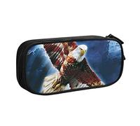 BAAROO American Eagle - Estuche grande para lápices con 2 compartimentos, estuche organizador para niñas, niños, estudiantes, SC, color, 5.0cm*10.5cm*20.5cm, Estuche para lápices