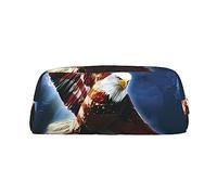 BAAROO American Eagle - Estuche impermeable para lápices, estuche de piel para lápices de viaje, cosméticos, maquillaje, organizador para bolígrafos, color, 5.0cm*10.5cm*20.5cm, Estuche para lápices