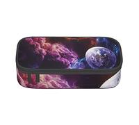 BAAROO Azurite Teal and Foil Gold Oil Marble Pattern Pencil Bag with Zippers Large Capacity Pencil Pouch Pencil Cases Organizer f, color, 5.0cm*10.5cm*20.5cm, Estuche para lápices