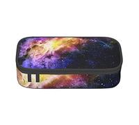BAAROO Azurite Teal and Foil Gold Oil Marble Pattern Pencil Bag with Zippers Large Capacity Pencil Pouch Pencil Cases Organizer f, color, 5.0cm*10.5cm*20.5cm, Estuche para lápices