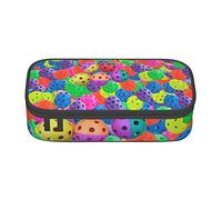 BAAROO Azurite Teal and Foil Gold Oil Marble Pattern Pencil Bag with Zippers Large Capacity Pencil Pouch Pencil Cases Organizer f, color, 5.0cm*10.5cm*20.5cm, Estuche para lápices