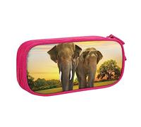 BAAROO Bolsa de lápices doble de gran capacidad con estampado de sirena, bolsa de papelería con cremallera de doble capa, color, 5.0cm*10.5cm*20.5cm, Estuche para lápices