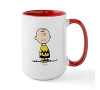 BAAROO Charlie Brown - Taza de cerámica de 590 ml, taza de café de cerámica, taza de té, 15 onzas