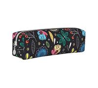 BAAROO Colorido estuche abstracto floral con cremallera, duradero, portátil, bolsa de almacenamiento de oficina, soporte de artículos de tocador de viaje para mujeres y hombres, #127