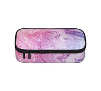 BAAROO Colorido mármol pastel rosa azul púrpura lápiz caso gran capacidad pluma bolsa oficina papelería bolsa cosméticos bolsa con Compa, color, 5.0cm*10.5cm*20.5cm, Estuche para lápices