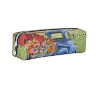 BAAROO Day On The Farm Spring Pick-up Truck - Estuche floral con cremallera, duradero, portátil, bolsa de almacenamiento de oficina, soporte de artículos de tocador de viaje para mujeres y hombres,