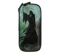 BAAROO Death Grim Reaper Moon Night Crow - Estuche para lápices minimalista, portátil, duradero, con cremallera, para la escuela y la oficina, color, 5.0cm*10.5cm*20.5cm, Estuche para lápices