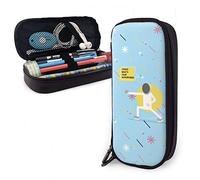 BAAROO Estuche de cuero para lápices con diseño de esgrima azul, organizador de gran capacidad, estuche divertido para niñas y niños, escuela secundaria, color, 5.0cm*10.5cm*20.5cm, Estuche para