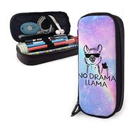 BAAROO Estuche de cuero para lápices sin drama llama de gran capacidad, divertido organizador de escritorio, papelería escolar de gran capacidad para mujer, color, 5.0cm*10.5cm*20.5cm, Estuche para