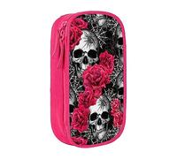 BAAROO Estuche de lápices con cremallera de telaraña de flores de gran capacidad adecuado para la escuela, oficina, niños y niñas, color, 5.0cm*10.5cm*20.5cm, Estuche para lápices