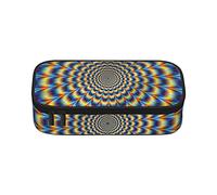 BAAROO Estuche de lápices con ilusión óptica en espiral GIF de gran capacidad, bolsa de papelería de oficina, bolsa de cosméticos con compartimentos para, color, 5.0cm*10.5cm*20.5cm, Estuche para