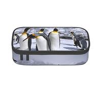 BAAROO Estuche de lápices de animales árticos pingüinos de gran capacidad para niñas y niños, impresión de poliéster, estuche escolar y oficina, color, 5.0cm*10.5cm*20.5cm, Estuche para lápices