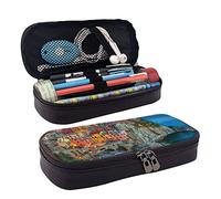 BAAROO Estuche de piel con estampado Cinque Terre, estuche para lápices, estuche para lápices y bolígrafos, para niñas y niños, adolescentes, mujeres y hombres, color, 5.0cm*10.5cm*20.5cm, Estuche