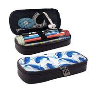 BAAROO Estuche de piel con estampado de flores de cerezo de una noche oscura, estuche para lápices para niñas y niños, adolescentes y mujeres, M, color, 5.0cm*10.5cm*20.5cm, Estuche para lápices