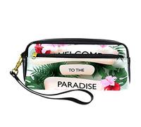 BAAROO Estuche de piel para lápices, rotuladores, organizador de escritorio, bienvenido al paraíso tropical, paquete de almacenamiento de lápices, #603, 21x10.5x5cm
