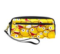 BAAROO Estuche de piel sintética con diseño plano de expresión de color para la escuela, el trabajo y la oficina, color, 5.0cm*10.5cm*20.5cm, Estuche para lápices