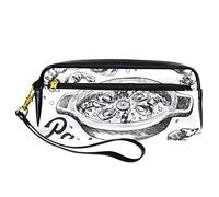 BAAROO Estuche de piel sintética para lápices Paella Comida Española Comida Mar Pen Bolsa para la escuela, el trabajo y la oficina, color, 5.0cm*10.5cm*20.5cm, Estuche para lápices