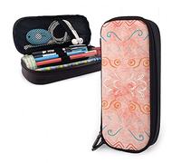 BAAROO Estuche de piel tipo tipi rosa para lápices de gran capacidad, bolsa para lápices, organizador de papelería con cremallera, caja de almacenamiento, bolsa de maquillaje Cosme, color,