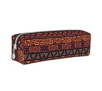 BAAROO Estuche de tela de barro africano, bonito estuche para lápices, bolsa de maquillaje con cremallera de cuero estampado para mujeres y hombres, color, 5.0cm*10.5cm*20.5cm, Estuche para lápices
