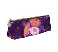 BAAROO Estuche dorado de crisantemo con cremallera, duradero, portátil, bolsa de almacenamiento de oficina, soporte de artículos de tocador de viaje para mujeres y hombres, #172