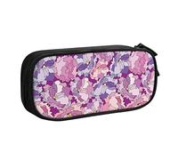 BAAROO Estuche floral abstracto con compartimentos para bolígrafos, bolsa de maquillaje multifuncional, organizador de papelería de almacenamiento grande con cremallera para oficina y viajes, #902,