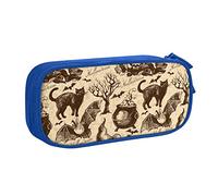 BAAROO Estuche grande con diseño de sombrero de bruja con 2 compartimentos, estuche para lápices, bolsa organizadora para niñas, niños, estudiantes, escuela, oficina, Col, color, 5.0cm*10.5cm*20.5cm, Estuche para lápices