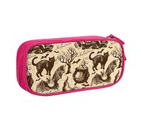 BAAROO Estuche grande con diseño de sombrero de bruja con 2 compartimentos, estuche para lápices, bolsa organizadora para niñas, niños, estudiantes, escuela, oficina, Col, color, 5.0cm*10.5cm*20.5cm, Estuche para lápices