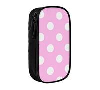 BAAROO Estuche grande con estampado de lunares rosados, estuche duradero para lápices, bolsa de papelería portátil, organizador de papelería, color, 5.0cm*10.5cm*20.5cm, Estuche para lápices