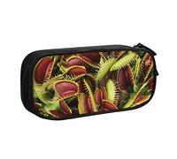 BAAROO Estuche grande para lápices con 2 compartimentos, diseño de plantas carnívoras, organizador para niñas, niños, estudiantes, escuela de, color, 5.0cm*10.5cm*20.5cm, Estuche para lápices
