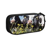 BAAROO Estuche grande para lápices con 2 compartimentos, diseño de vacas blancas y negras, organizador para niñas, niños y estudiantes, color, 5.0cm*10.5cm*20.5cm, Estuche para lápices