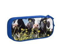 BAAROO Estuche grande para lápices con 2 compartimentos, diseño de vacas blancas y negras, organizador para niñas, niños y estudiantes, color, 5.0cm*10.5cm*20.5cm, Estuche para lápices