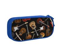 BAAROO Estuche grande para lápices de guitarras con 2 compartimentos, estuche para lápices, organizador para niñas, niños, estudiantes, escuela, oficina, Colle, color, 5.0cm*10.5cm*20.5cm, Estuche