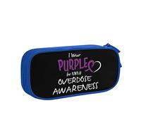 BAAROO Estuche I Wear morado para concienciación sobre sobredosis de drogas, estuche de lápices de pie para niñas, estuche de gran capacidad para estudiantes C, color, 5.0cm*10.5cm*20.5cm, Estuche