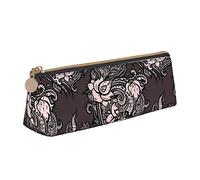 BAAROO Estuche para lápices abstracto floral retro con cremallera, duradero, portátil, bolsa de almacenamiento de oficina, soporte de artículos de tocador de viaje para mujeres y hombres, #179