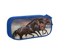 BAAROO Estuche para lápices con diseño de caballos corriendo a galope a lo largo para niñas y niños, bolsa grande para lápices, organizador de papelería escolar C, color, 5.0cm*10.5cm*20.5cm, Estuche