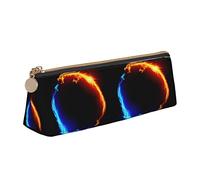 BAAROO Estuche para lápices con diseño de dragones de fuego y hielo, bolsa de maquillaje de piel para niñas, niños, escuela, oficina, color, 5.0cm*10.5cm*20.5cm, Estuche para lápices