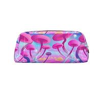 BAAROO Estuche para lápices con diseño de hongo mágico, impermeable, lindo estuche de cuero para lápices, bolsa de maquillaje de viaje, organizador para bolígrafos, color, 5.0cm*10.5cm*20.5cm, Estuche