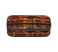 BAAROO Estuche para lápices con diseño de jirafa bajo el árbol en África, color, 5.0cm*10.5cm*20.5cm, Estuche para lápices