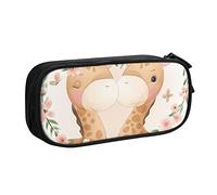 BAAROO Estuche para lápices con diseño de jirafa con flores, estuche de gran capacidad, estuche para lápices, estuche para lápices para niñas y niños, adolescentes, mujeres y hombres, color, 5.0cm*10.5cm*20.5cm, Estuche para lápices