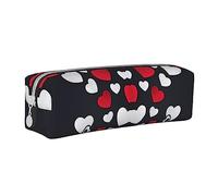 BAAROO Estuche para lápices con estampado de feliz día de San Valentín, bolsa de maquillaje con cremallera de cuero para mujeres y hombres, color, 5.0cm*10.5cm*20.5cm, Estuche para lápices