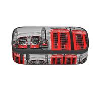 BAAROO Estuche para lápices con impresión de teléfono retro de Londres de Inglaterra, estuche de papelería para la escuela, adecuado para adolescentes y estudiantes, color, 5.0cm*10.5cm*20.5cm,