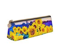 BAAROO Estuche para lápices de acuarela de girasol con cremallera, duradero, portátil, bolsa de almacenamiento de oficina, soporte de aseo de viaje para mujeres y hombres, #999