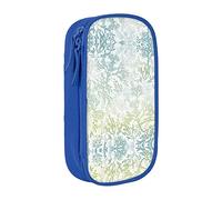 BAAROO Estuche para lápices de alta capacidad con estampado de algas marinas verdes y azules, estuche organizador duradero, para hombres y mujeres, color, 5.0cm*10.5cm*20.5cm, Estuche para lápices