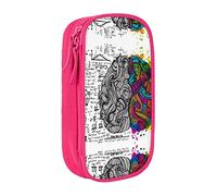 BAAROO Estuche para lápices de alta capacidad con estampado de cerebro izquierdo y derecho, estuche organizador duradero, para hombres y mujeres, color, 5.0cm*10.5cm*20.5cm, Estuche para lápices