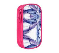 BAAROO Estuche para lápices de alta capacidad con estampado de flores abstractas azules, estuche organizador duradero, para hombres y mujeres, color, 5.0cm*10.5cm*20.5cm, Estuche para lápices