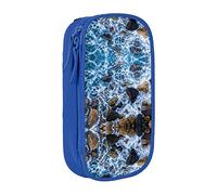 BAAROO Estuche para lápices de alta capacidad con estampado de piedras marinas, estuche organizador duradero, para hombres y mujeres, color, 5.0cm*10.5cm*20.5cm, Estuche para lápices