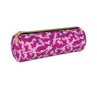 BAAROO Estuche para lápices de camuflaje rosa con cremallera, duradero, portátil, bolsa de almacenamiento de oficina, soporte de artículos de tocador de viaje para mujeres y hombres, #208