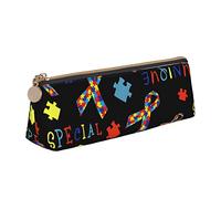 BAAROO Estuche para lápices de concienciación sobre el autismo con cremallera, duradero, portátil, bolsa de almacenamiento de oficina, soporte de artículos de tocador de viaje para mujeres y hombres,