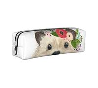 BAAROO Estuche para lápices de erizo con cremallera, duradero, portátil, bolsa de almacenamiento de oficina, soporte de artículos de tocador de viaje para mujeres y hombres, #999